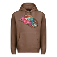Chestnut cowboy hat Premium Hoodie - AdoDesignShop