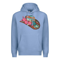 Colony Blue cowboy hat Premium Hoodie - AdoDesignShop