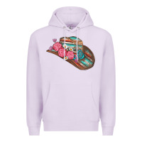 Lilac cowboy hat Premium Hoodie - AdoDesignShop