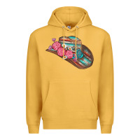 Mustard cowboy hat Premium Hoodie - AdoDesignShop