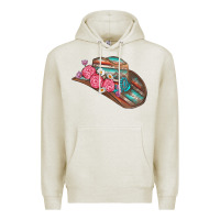 Oatmeal Heather cowboy hat Premium Hoodie - AdoDesignShop