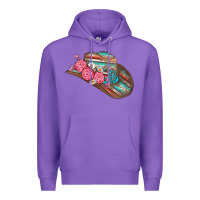 Purple cowboy hat Premium Hoodie - AdoDesignShop