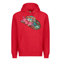 Red cowboy hat Premium Hoodie - AdoDesignShop