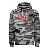 Slate Camo cowboy hat Premium Hoodie - AdoDesignShop