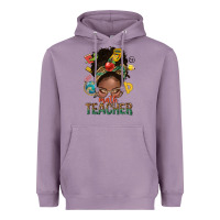 Lavender math teacher life afro messy bun Heavyweight Hoodie - NancyCooperArtShop
