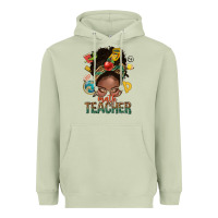 Matcha math teacher life afro messy bun Heavyweight Hoodie - NancyCooperArtShop