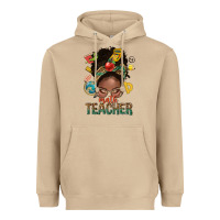 Mushroom math teacher life afro messy bun Heavyweight Hoodie - NancyCooperArtShop