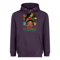 Plum math teacher life afro messy bun Heavyweight Hoodie - NancyCooperArtShop