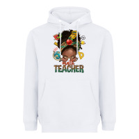 White math teacher life afro messy bun Heavyweight Hoodie - NancyCooperArtShop