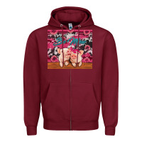Burgundy be mine valentine's day pigs Zipper Hoodie - Jasminsmagicworld