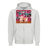 Dove Grey be mine valentine's day pigs Zipper Hoodie - Jasminsmagicworld