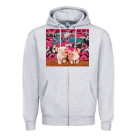 Heather Grey be mine valentine's day pigs Zipper Hoodie - Jasminsmagicworld