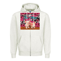 Oatmeal Heather be mine valentine's day pigs Zipper Hoodie - Jasminsmagicworld