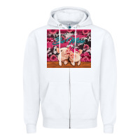 White be mine valentine's day pigs Zipper Hoodie - Jasminsmagicworld