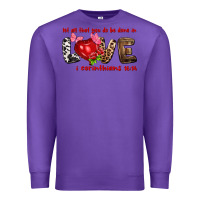 Purple let all that you do be done in love i corinthians Premium Sweatshirt - NancyCooperArtShop