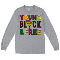 Heather Grey young black and free Long Sleeve Tee - Artiststas