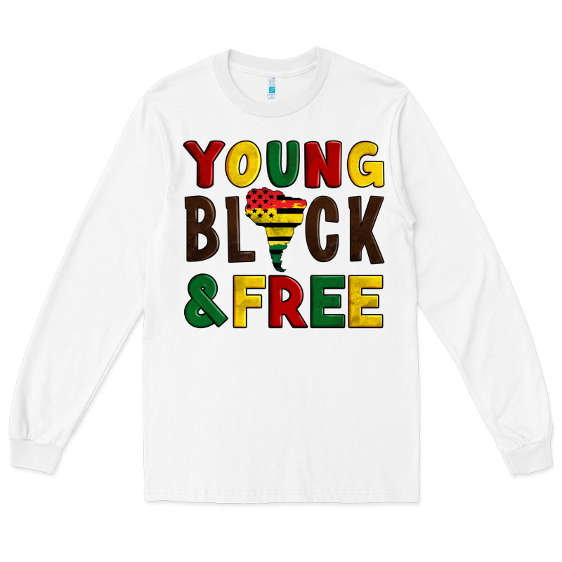 Young Black And Free Long Sleeve Tee by Artiststas | Teevron