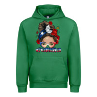 Emerald Puerto Rico messy bun Urban Hoodie - NancyCooperArtShop