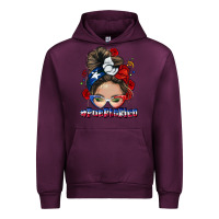 Mauve Wine Puerto Rico messy bun Urban Hoodie - NancyCooperArtShop