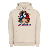 Pigment French Oak Puerto Rico messy bun Urban Hoodie - NancyCooperArtShop