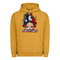 Pigment Peanut Butter Puerto Rico messy bun Urban Hoodie - NancyCooperArtShop