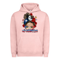 Pigment Salmon Puerto Rico messy bun Urban Hoodie - NancyCooperArtShop
