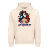 Sandshell Puerto Rico messy bun Urban Hoodie - NancyCooperArtShop