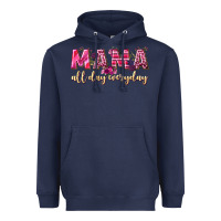 Navy mama all day everyday Heavyweight Hoodie - NancyCooperArtShop