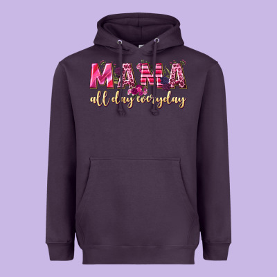 Mama All Day Everyday Heavyweight Hoodie Designed By Nancycooperartshop