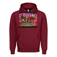 Burgundy be mine valentine's day cow Zipper Hoodie - Jasminsmagicworld