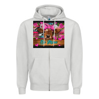 Dove Grey be mine valentine's day cow Zipper Hoodie - Jasminsmagicworld