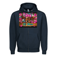 Navy be mine valentine's day cow Zipper Hoodie - Jasminsmagicworld