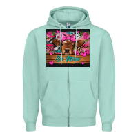 Seafoam be mine valentine's day cow Zipper Hoodie - Jasminsmagicworld