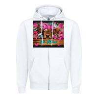 White be mine valentine's day cow Zipper Hoodie - Jasminsmagicworld