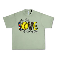 Oil Green for the love of the game softball Urban Heavy Tee - CowhideDigitalArt