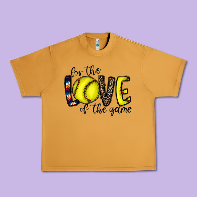 For The Love Of The Game Softball Urban Heavy Tee Designed By Cowhidedigitalart