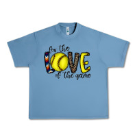 Pebble Blue for the love of the game softball Urban Heavy Tee - CowhideDigitalArt