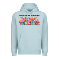 Blue Mist teach them love them watch them grow teacher Premium Hoodie - Artiststas