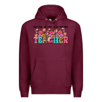 Burgundy teach them love them watch them grow teacher Premium Hoodie - Artiststas