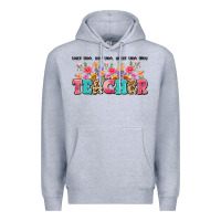 Heather Grey teach them love them watch them grow teacher Premium Hoodie - Artiststas
