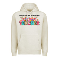 Oatmeal Heather teach them love them watch them grow teacher Premium Hoodie - Artiststas