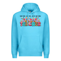 Ocean Blue teach them love them watch them grow teacher Premium Hoodie - Artiststas