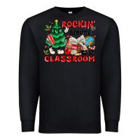 Black rockin around the classroom Premium Sweatshirt - MaliasSmallBusiness