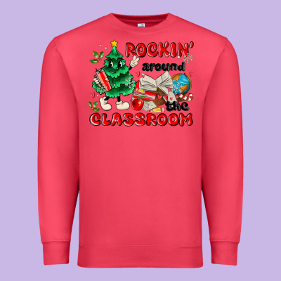 Rockin Around The Classroom Premium Sweatshirt Designed By Maliassmallbusiness