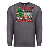 Charcoal Heather rockin around the classroom Premium Sweatshirt - MaliasSmallBusiness