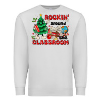 Dove Grey rockin around the classroom Premium Sweatshirt - MaliasSmallBusiness