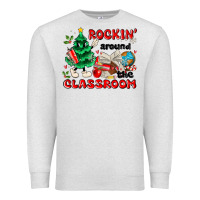 Oatmeal Heather rockin around the classroom Premium Sweatshirt - MaliasSmallBusiness