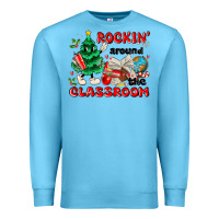 Ocean Blue rockin around the classroom Premium Sweatshirt - MaliasSmallBusiness