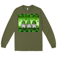 Army Green st patricks gnomes Long Sleeve Tee - Jasminsmagicworld