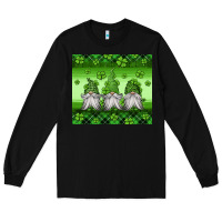 Black st patricks gnomes Long Sleeve Tee - Jasminsmagicworld